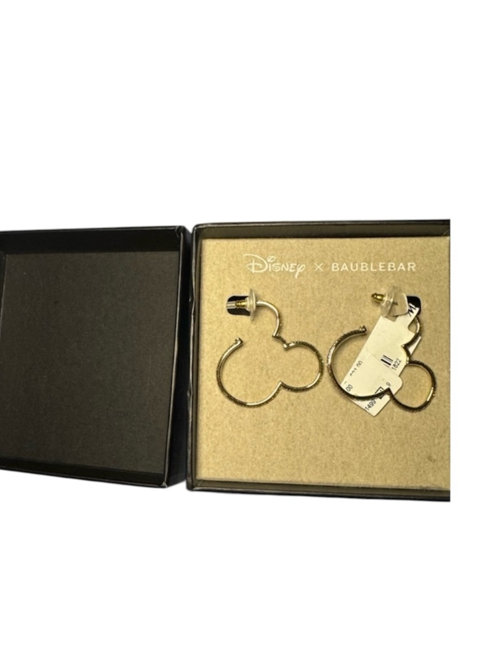 Disney x Baublebar Mickey Mouse
Outline Gold Hoop Crystal Earrings